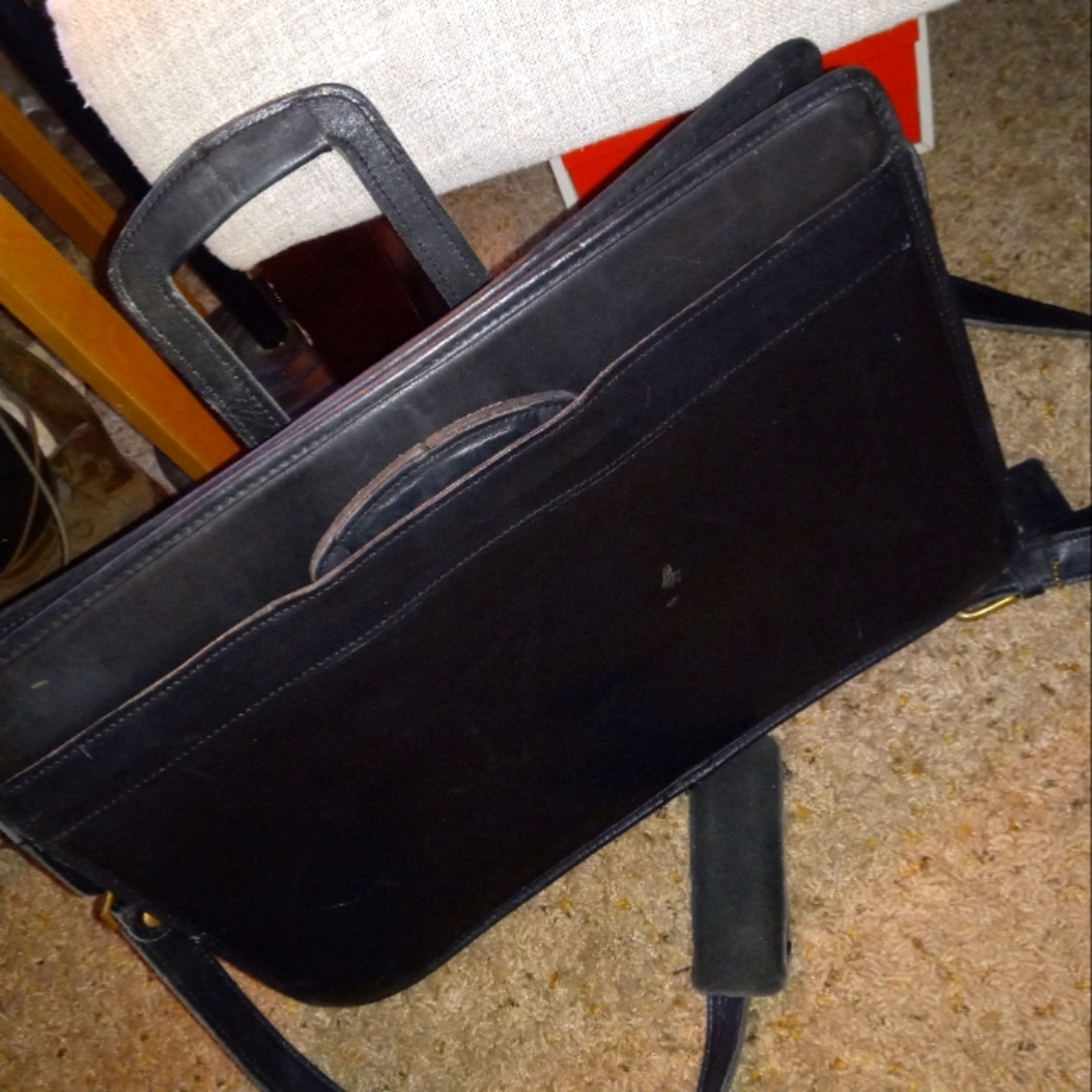 Black coach briefcase